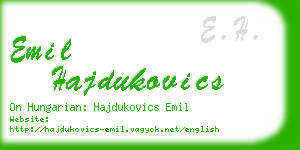 emil hajdukovics business card